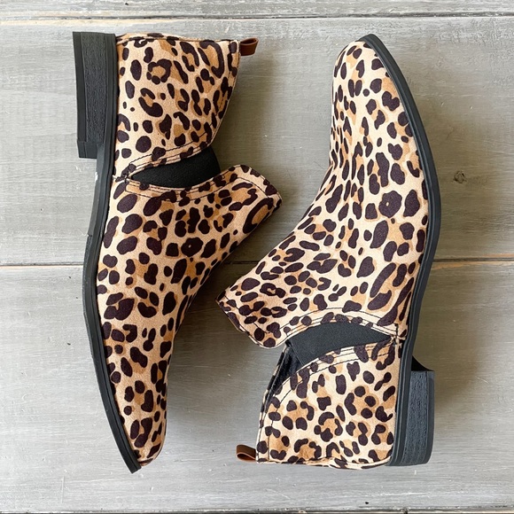 Dr. Scholl's Shoes - Dr. Scholl’s Leopard Print Slip On Ankle Bootie Tan and Black